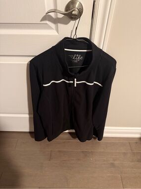 made for life Black Bomber Jacket with White Piping